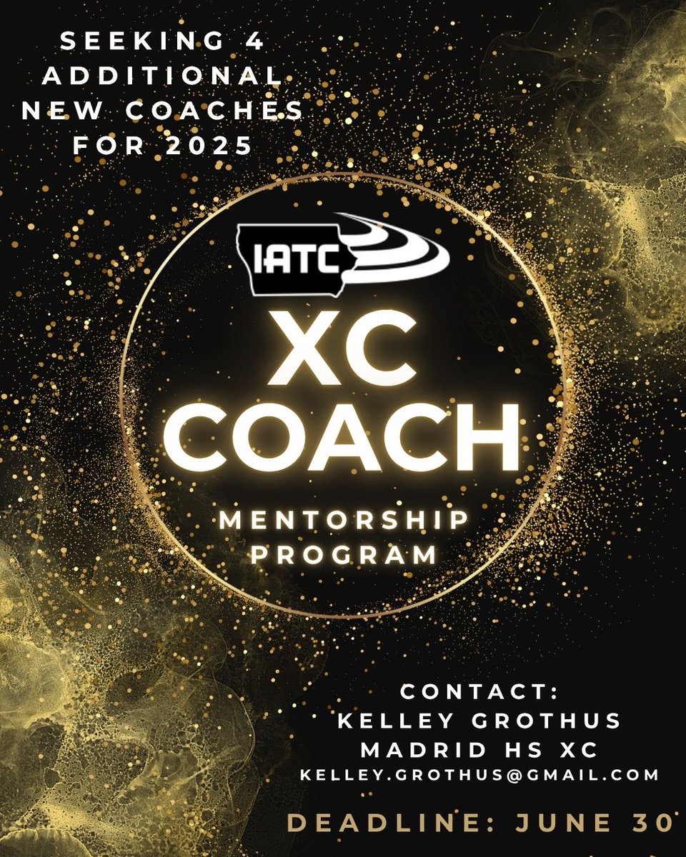 iatfcc's tweet image. Mentorship program will kick off this cross country season! 
- looking for 4 more new coaches in their first or second year of coaching who would be interested in having a mentor