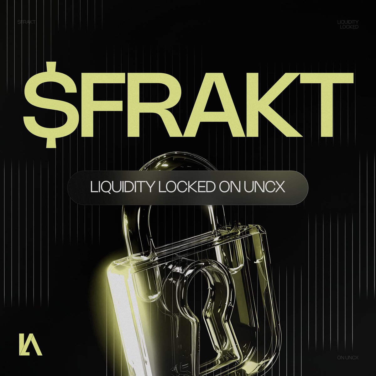 $FRAKT liquidity pool is officially locked for 12 months.

Trust and security is our first priority.

🔒 UNCX Lock: etherscan.io/tx/0x7efa1fe4a…