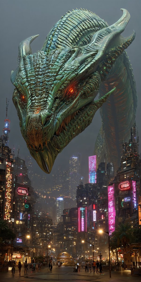 Dheepanratnam's tweet photo. Neon dreams take flight! 🌆🐉 #Cyberpunk #4KVision https://t.co/VNHAL6BvGq