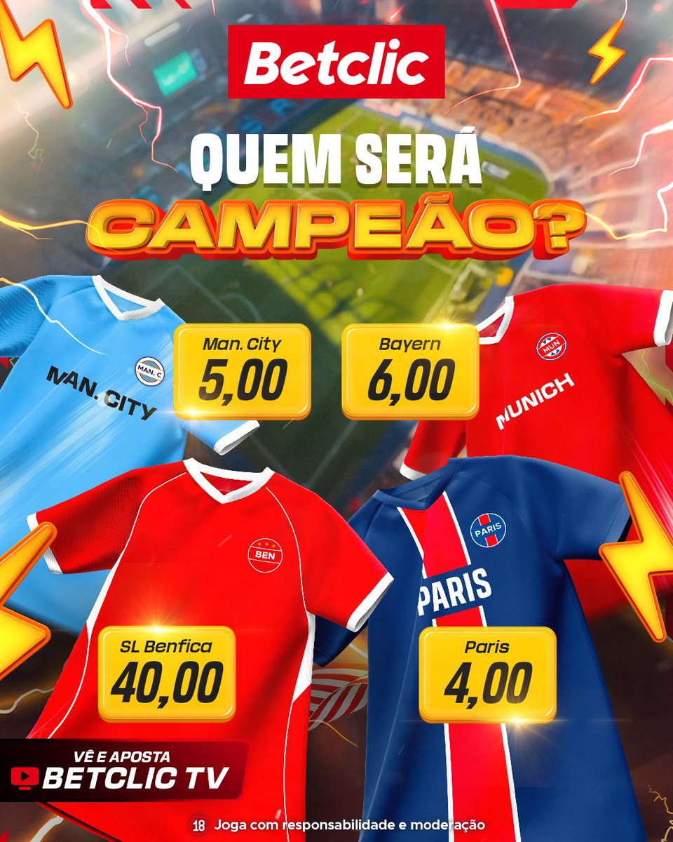 🇺🇸🏆 Quem achas que vai vencer a competição? Temos 200€ em Freebets para sortear por 20 pessoas que acertem (10€ cada).

- Segue a <a href="/BetclicPortugal/">Betclic Portugal 🔞</a>
- RT + Like
- Comenta com o nome do campeão + User Betclic

1 comentário por pessoa.
Passatempo termina dia 27 e é pago no final.