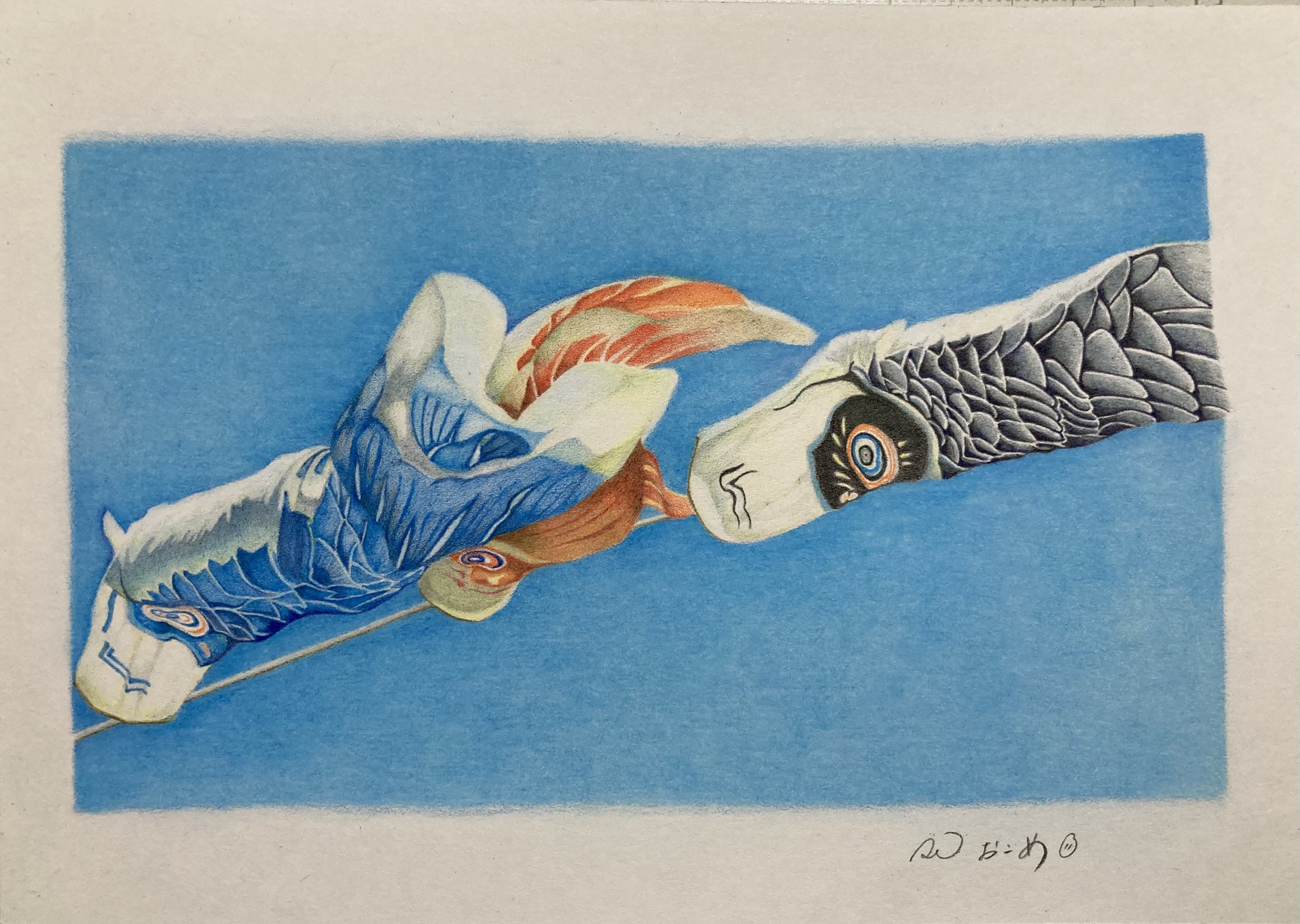 4 【紅型染】こいのぼり 4 【紅型染】こいのぼり 紅型こいのぼり（片面柄） | 紅型 工房