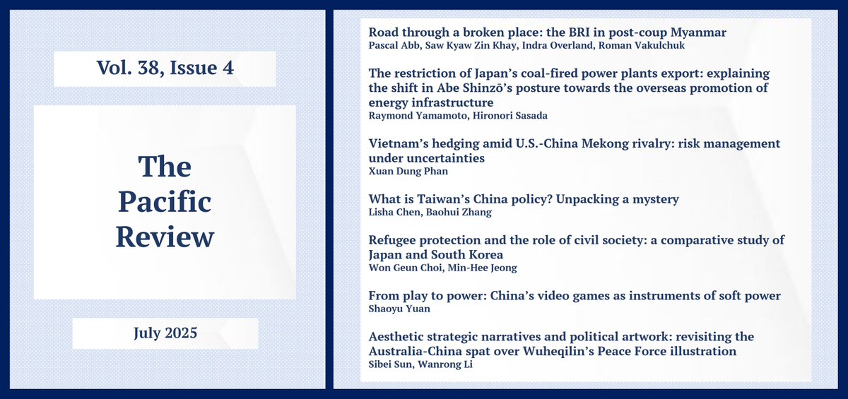 ReviewPacific's tweet image. Our fourth issue of 2025 (Vol. 38, Issue 4) is out! 📖
Take a first look at the line-up here: bit.ly/PacificReview3…