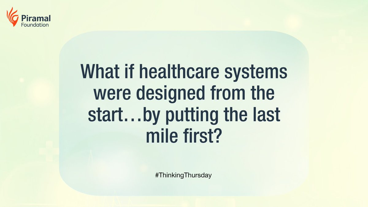 Piramal Foundation (@piramalfdn) on Twitter photo What if health systems started by listening to the last mile?At <a href="/PiramalFdn/">Piramal Foundation</a>, we work with government partners to co-create inclusive, community-first solutions.
#ThinkingThursday #PiramalFoundation #SystemsChange #HealthEquity #DesignJustice #LastMileCare What if health systems started by listening to the last mile?At <a href="/PiramalFdn/">Piramal Foundation</a>, we work with government partners to co-create inclusive, community-first solutions.
#ThinkingThursday #PiramalFoundation #SystemsChange #HealthEquity #DesignJustice #LastMileCare