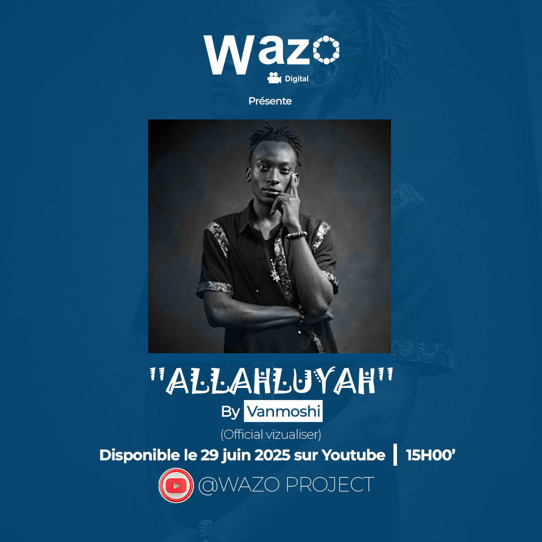 WazoProject01's tweet image. Chez WAZO, on croit au pouvoir des rythmes pour éveiller les esprits, remettre en question les évidences et pousser au changement.
C’est pourquoi on termine en beauté ce mois avec une vidéo inédite. ''ALLAHLUYAH'' de VANMOSHI; qui sera disponible ici 👉🏾youtube.com/@WazoProject