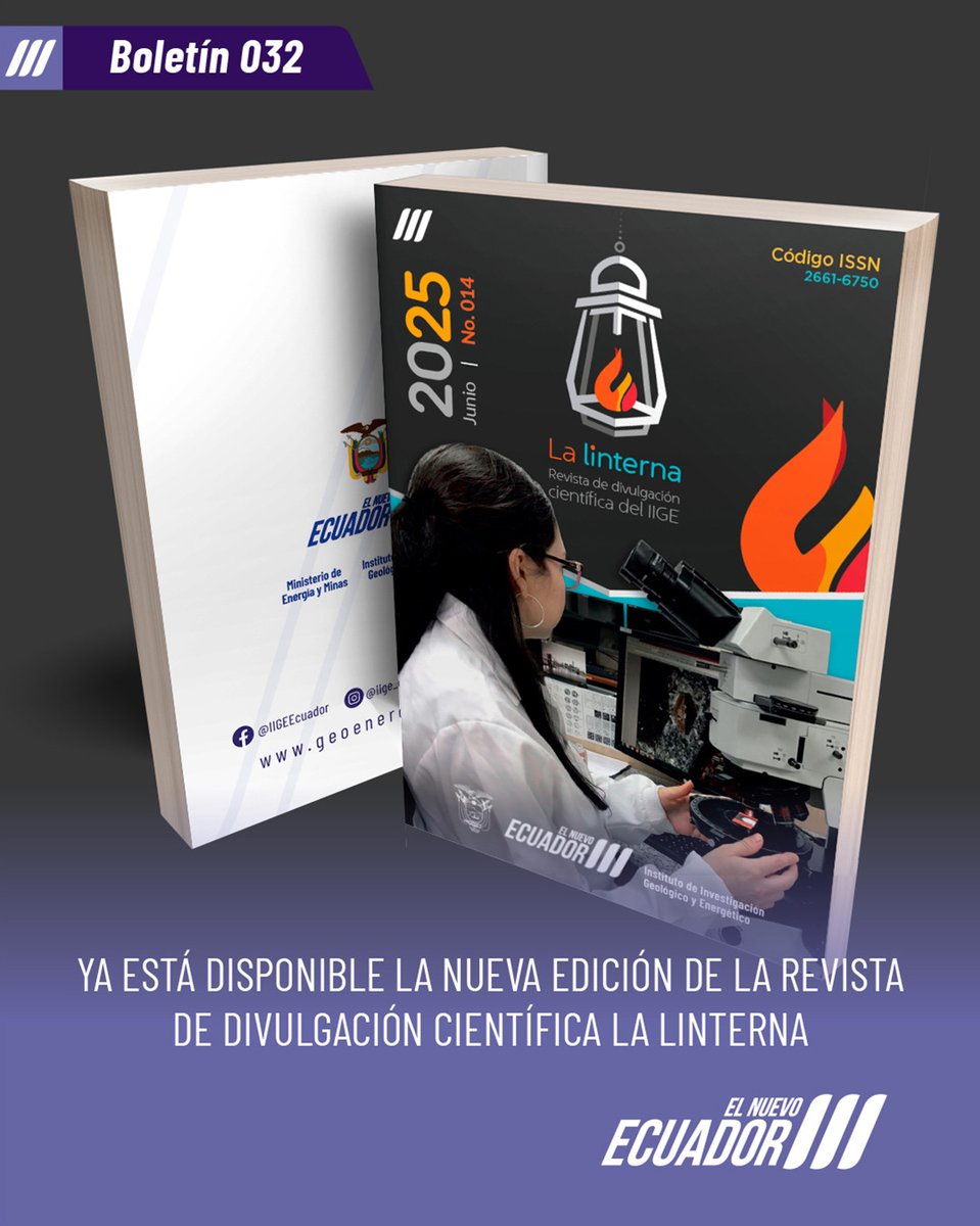 IIGE_Ec's tweet photo. 📍#LaNoticiaDelDía📰
Te invitamos a leer esta interesante noticia. 🤓📰

Ya está disponible la nueva edición de la revista de divulgación científica La Linterna

Lee la noticia aquí:
https://t.co/Ijj0mfvy0a https://t.co/VmVRn8yy2v