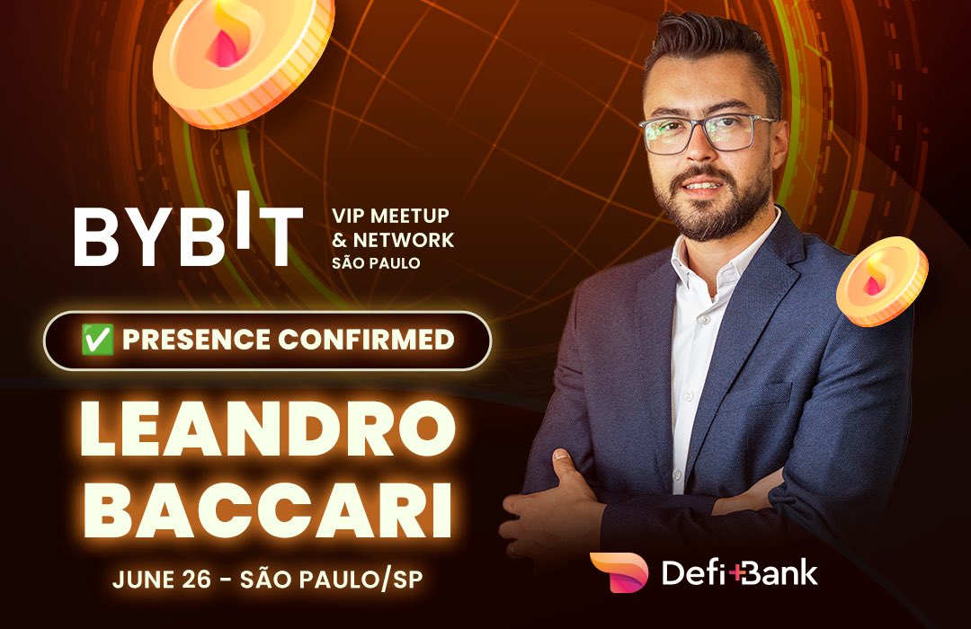 defibankoficial's tweet photo. 🔥 Confirmed presence at the @Bybit_Official VIP Meetup São Paulo 🇧🇷
Our CEO is representing DeFi Bank among the biggest players in the market.
We’re building the future of finance — one connection at a time.
Miss this? You’re gonna regret it.
#DeFiBank #BybitMeetup #Web3Brazil #CryptoNetworking @Bybit_Web3