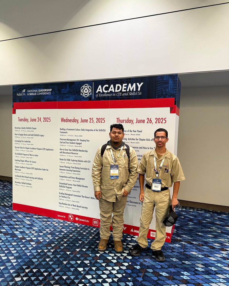 Wishing the best of luck to Matthew Rock and Jonathan Arroyo as they represent Fletcher at the @skillsusa national competition this week! 

Jonathan will be competing in welding, and Matthew is competing in HVAC. Go show them what you’re made of! 👏🎉
