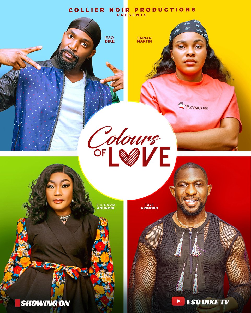 My new film, COLOURS OF LOVE, is dropping exclusively on ESO DIKE TV at 5pm today. Please watch, comment, share, like and don’t forget to tell your friends and family about it. It’s a sweet film! Just over 2 hours to go #esodike #viral #explore #whattowatch