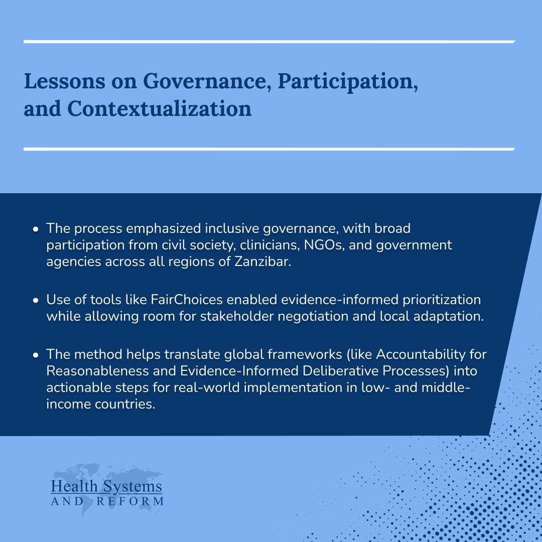 Bergen Centre for Ethics and Priority Setting (@bcepshealth) on Twitter photo BCEPS researchers Omar Mwalim, Sanaa Said, Ole Norheim, <a href="/IngridMiljeteig/">Ingrid Miljeteig</a>, Austen Davis, Peter Hangoma & Kjell Arne Johansson, along with co-authors, published "A 10-Step Method for Fair Priority-Setting Processes: A Qualitative Case Study from Zanzibar": tandfonline.com/doi/full/10.10… BCEPS researchers Omar Mwalim, Sanaa Said, Ole Norheim, <a href="/IngridMiljeteig/">Ingrid Miljeteig</a>, Austen Davis, Peter Hangoma & Kjell Arne Johansson, along with co-authors, published "A 10-Step Method for Fair Priority-Setting Processes: A Qualitative Case Study from Zanzibar": tandfonline.com/doi/full/10.10…