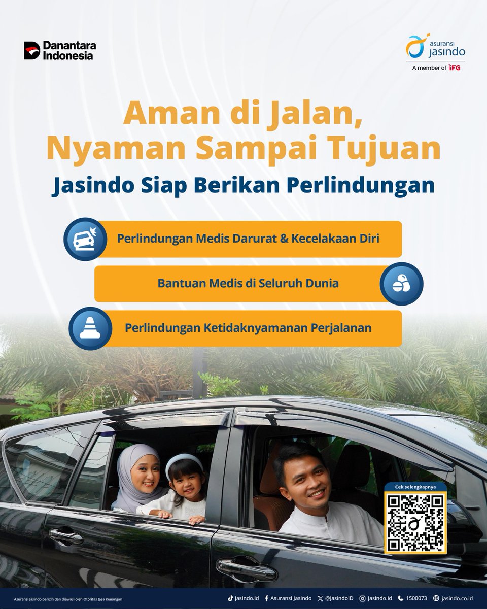 Liburan sekolah tiba, momen pas buat jalan-jalan dan habiskan waktu berkualitas bareng keluarga!! 🧳👨‍👩‍👧‍👦
Biar jalan-jalan makin tenang, pastikan kamu terlindungi dengan Jasindo Travel Insurance.

#JasindoTravelInsurance #LiburanTanpaCemas #AsuransiPerjalanan #Jasindo