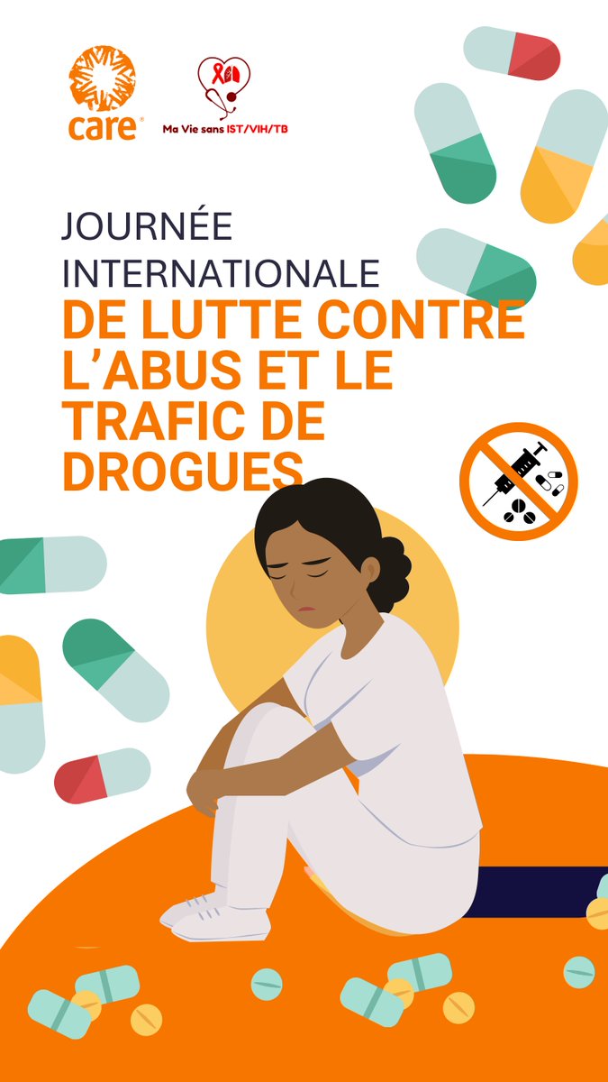 Aujourd’hui, brisons le cycle.
CARE Cameroun lutte contre l’abus de drogues en réduisant les risques du VIH chez les usagers de drogues avec le #Fondsmondial.
 ✅Prévention
 ✅Sensibilisation
 ✅ Droit humain
#26Juin #StopDrogue #RéductionDesRisques #CARECameroun