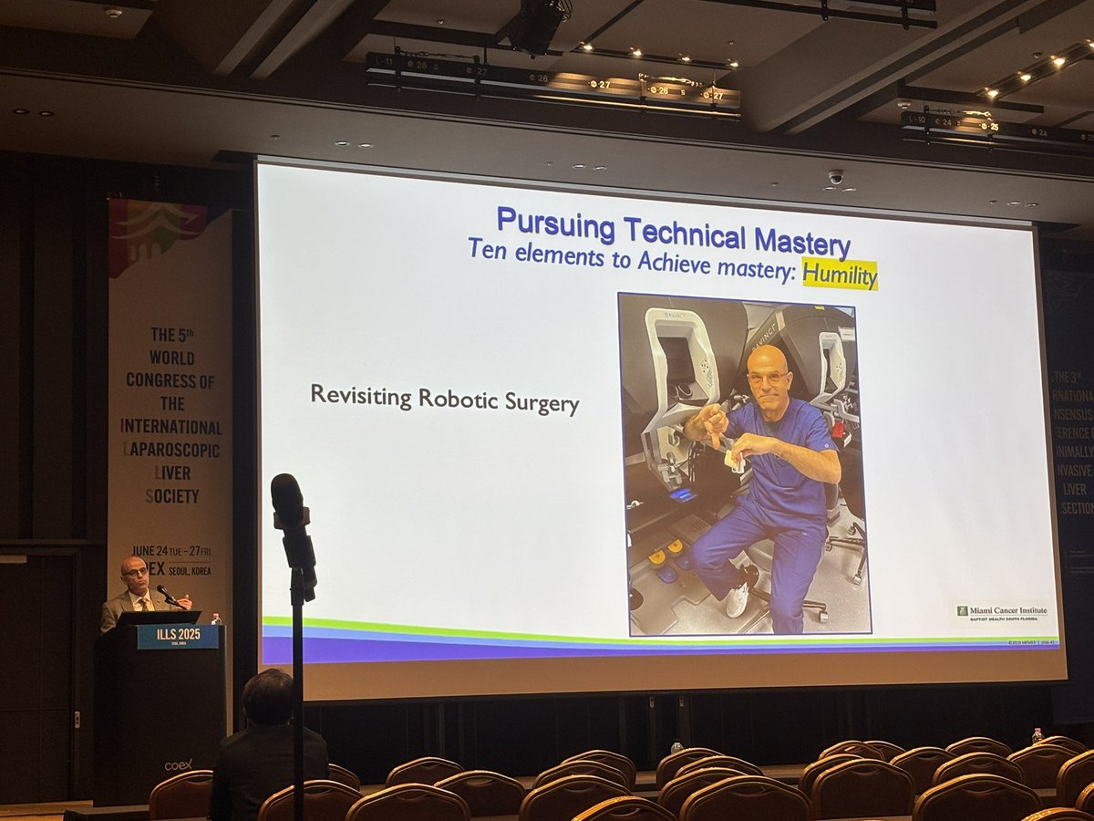 RUBEN CIRIA (@drciria) on Twitter photo Prof <a href="/AsbunMd/">Horacio J Asbun MD</a> stating that to achieve mastery, you need Humility and to be humble. A real take-home message 🙏🏻🙏🏻. #ILLS2025 <a href="/ILLS_LAPLIVER/">ILLS</a>
#SoMe4HPB <a href="/hpbsurgeon1/">Catherine Teh 陳婉然🇵🇭</a> <a href="/_ILTS_/">ILTS</a> <a href="/IHPBA/">IHPBA</a> <a href="/EAHPBA/">E-AHPBA</a> <a href="/HPB_Surgeon/">Adnan Alseidi</a> <a href="/JHawksworthMD/">Jason Hawksworth MD, FACS</a> <a href="/HondtMathieu/">Mathieu D’Hondt MD, PhD</a> <a href="/Giammatwit/">Giammauro Berardi</a> <a href="/LopezBenS/">santi lopez ben</a> <a href="/AAFretland/">Åsmund A. Fretland</a> <a href="/Abuhilal9Abu/">Mohamed Abu Hilal</a> Prof <a href="/AsbunMd/">Horacio J Asbun MD</a> stating that to achieve mastery, you need Humility and to be humble. A real take-home message 🙏🏻🙏🏻. #ILLS2025 <a href="/ILLS_LAPLIVER/">ILLS</a>
#SoMe4HPB <a href="/hpbsurgeon1/">Catherine Teh 陳婉然🇵🇭</a> <a href="/_ILTS_/">ILTS</a> <a href="/IHPBA/">IHPBA</a> <a href="/EAHPBA/">E-AHPBA</a> <a href="/HPB_Surgeon/">Adnan Alseidi</a> <a href="/JHawksworthMD/">Jason Hawksworth MD, FACS</a> <a href="/HondtMathieu/">Mathieu D’Hondt MD, PhD</a> <a href="/Giammatwit/">Giammauro Berardi</a> <a href="/LopezBenS/">santi lopez ben</a> <a href="/AAFretland/">Åsmund A. Fretland</a> <a href="/Abuhilal9Abu/">Mohamed Abu Hilal</a>