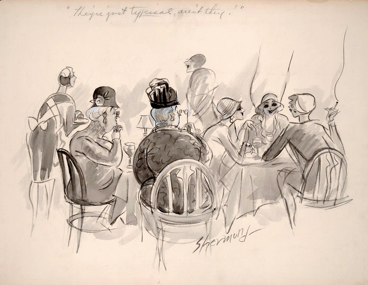 Barbara Shermund was born on this day, June 26, in 1899.

For close to twenty years, she created nearly six hundred cartoons for The New Yorker. 

In 1950, Shermund was one of the first three women to be accepted into the National Cartoonist Society.