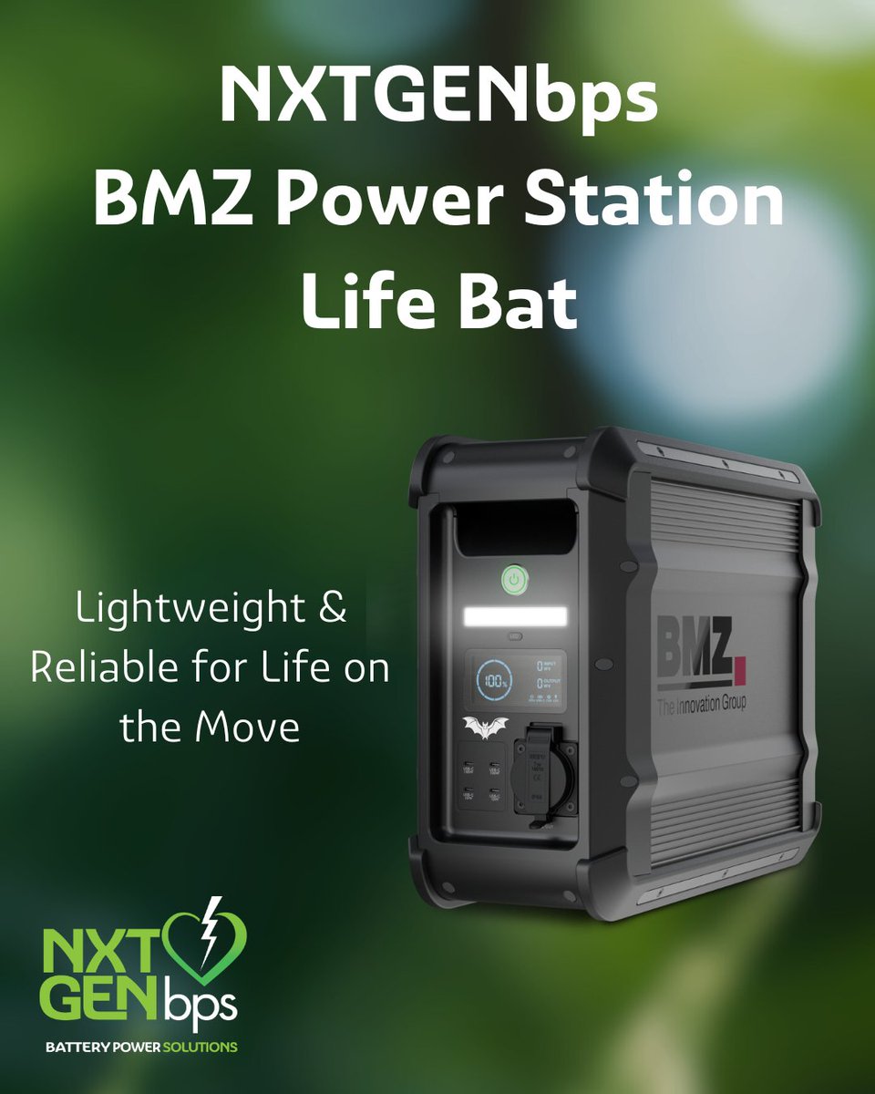 Lightweight, durable and straightforward to set up, the BMZ Power Station Life Bat is built for mobile working and off-grid setups.

Stay powered wherever life takes you. Find out more about the NXTGENbps BMZ Power Station Life Bat: bit.ly/4n8w0AO