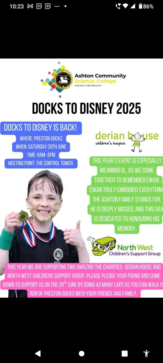 Swingbridge2's tweet image. Those lovely people from @ashtoncsc are running there annual #docstodisney charity event this Saturday. Why not get your @pnefc shirt with @thespudbrothers logo and show it off.
Only £1 entry and walk around the docks as many times as you want between 8am and 6pm.