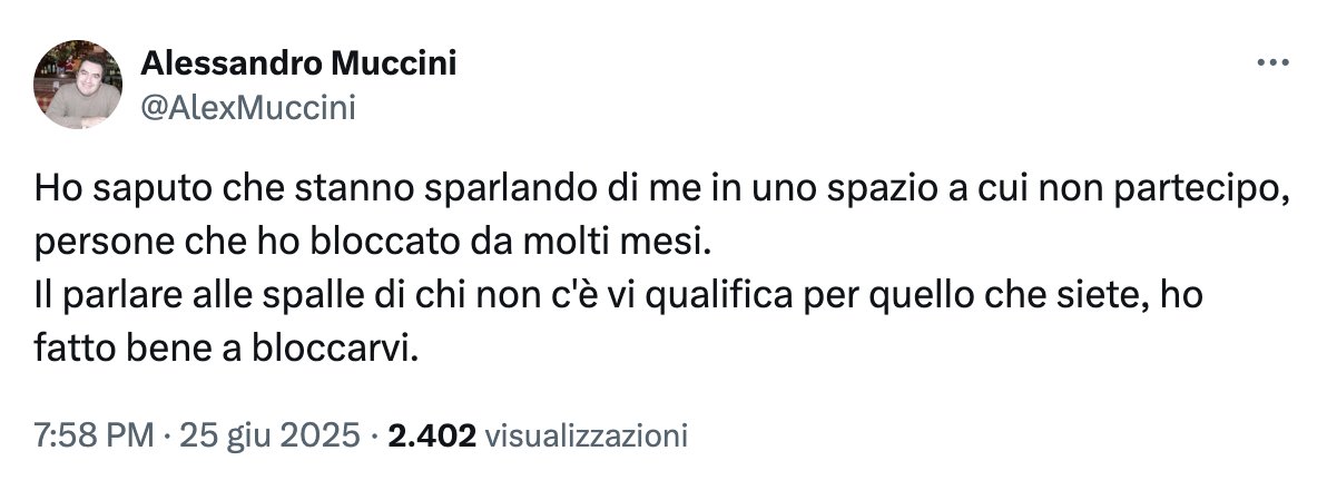 AlvaroLorenzoM's tweet image. Chiedo ad @AlexMuccini, da cui sono bloccato senza motivo e del quale non ho mai parlato in vita mia né bene né male (non vedo perché dovrei): perché fai sempre e sistematicamente la vittima? Anche questo è qualificante...