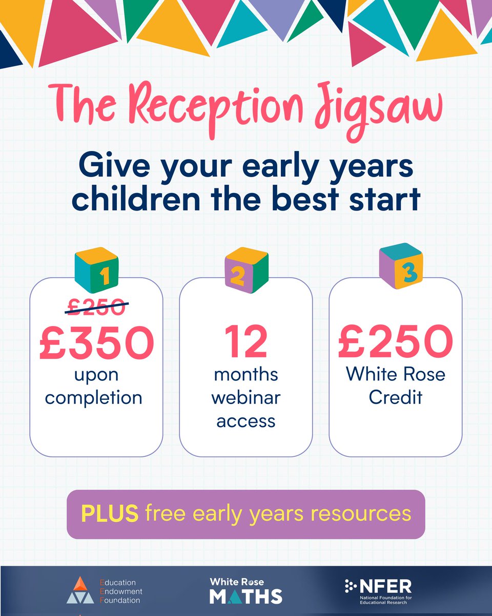 MrDMosby's tweet image. Primary and early years teachers, @WhiteRoseEd are running a great research trial with the EEF that would be of great benefit to your school and wider education.
Sign up here
whiteroseeducation.com/professionalde…