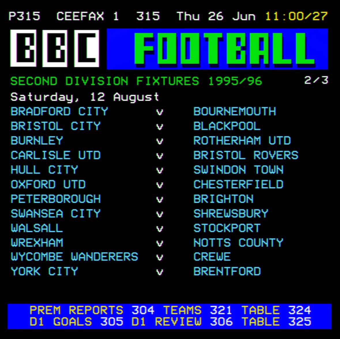 1995/1996 EFL Fixture Release Day 

Without social media back then, we had to keep checking Teletext for the fixtures. 

Do you have memories of your teams fixture back then ?? 

#EFL #EFLFixtureReleaseDay #Football #FYP