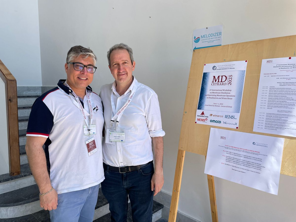 BIOPUREproject's tweet photo. 🔬 Driving membrane innovation - Efrem Curcio from #BIOPURE partner Seligenda presenting "Membrane crystallisation for bioseparation" at #MDCetraro2025!

#EUproject #EIC #healthcareinnovation #medtech #biotechnology https://t.co/nqI49RiX6y
