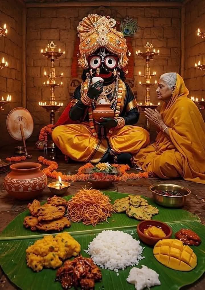 जगन्नाथ का भात जगत पसारे हाथ ,
हर पल चलते महाप्रभु अपने भक्तों के साथ...

जय जगन्नाथ महाप्रभु स्वामी जी ❣️🪔🚩