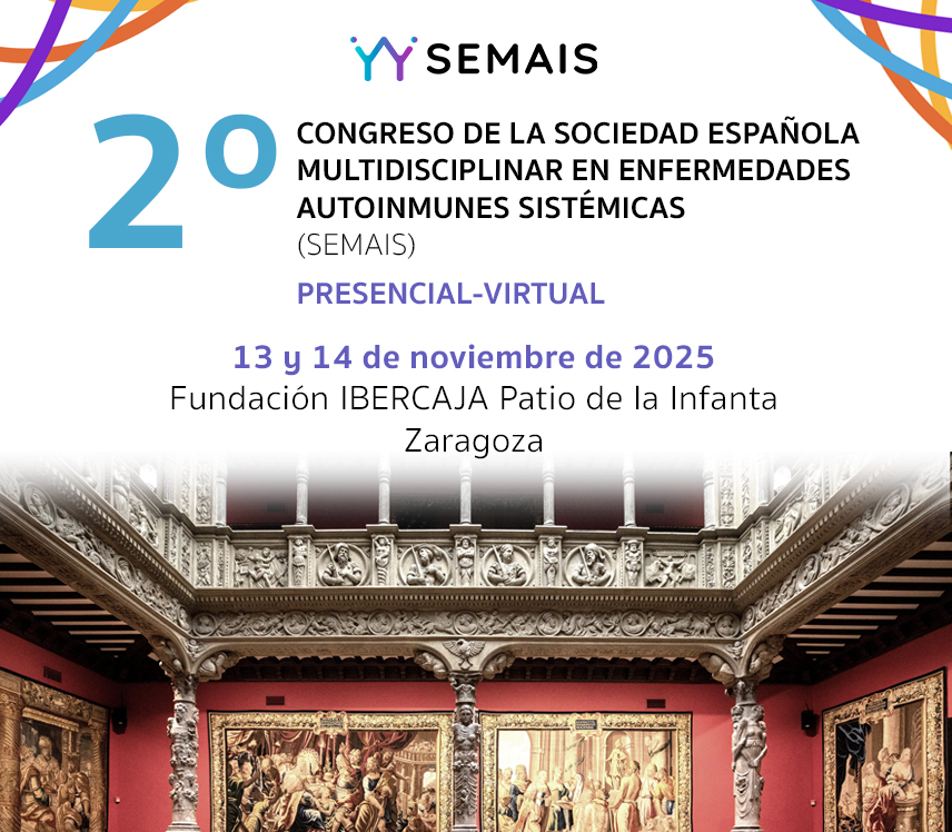 IIS Aragón (@iisaragon) on Twitter photo 🌍 #Zaragoza acogerá el 2º Congreso de <a href="/SociedadSEMAIS/">Sociedad SEMAIS</a>
🗓️ 13 y 14 de noviembre
📍 Patio de la Infanta – <a href="/FundIbercaja/">Fundación Ibercaja</a>
🔬 Un encuentro multidisciplinar para avanzar en el abordaje integral de las enfermedades autoinmunes sistémicas.
#SEMAIS2025 🌍 #Zaragoza acogerá el 2º Congreso de <a href="/SociedadSEMAIS/">Sociedad SEMAIS</a>
🗓️ 13 y 14 de noviembre
📍 Patio de la Infanta – <a href="/FundIbercaja/">Fundación Ibercaja</a>
🔬 Un encuentro multidisciplinar para avanzar en el abordaje integral de las enfermedades autoinmunes sistémicas.
#SEMAIS2025
