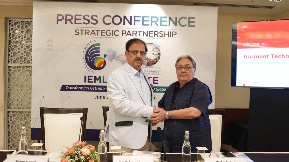 India Exposition Mart Limited (IEML) partners with Garment Technology Expo (GTE) to expand India’s leading garment machinery show!

The future of garment technology just got stronger!

garmenttechnologyexpo.com/images/press-r…

#GTE2025 #GarmentExpo #TextileInnovation #SmartManufacturing