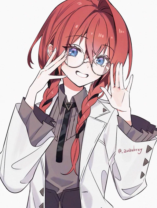 眼鏡みつあみ研究着アンちゃん
