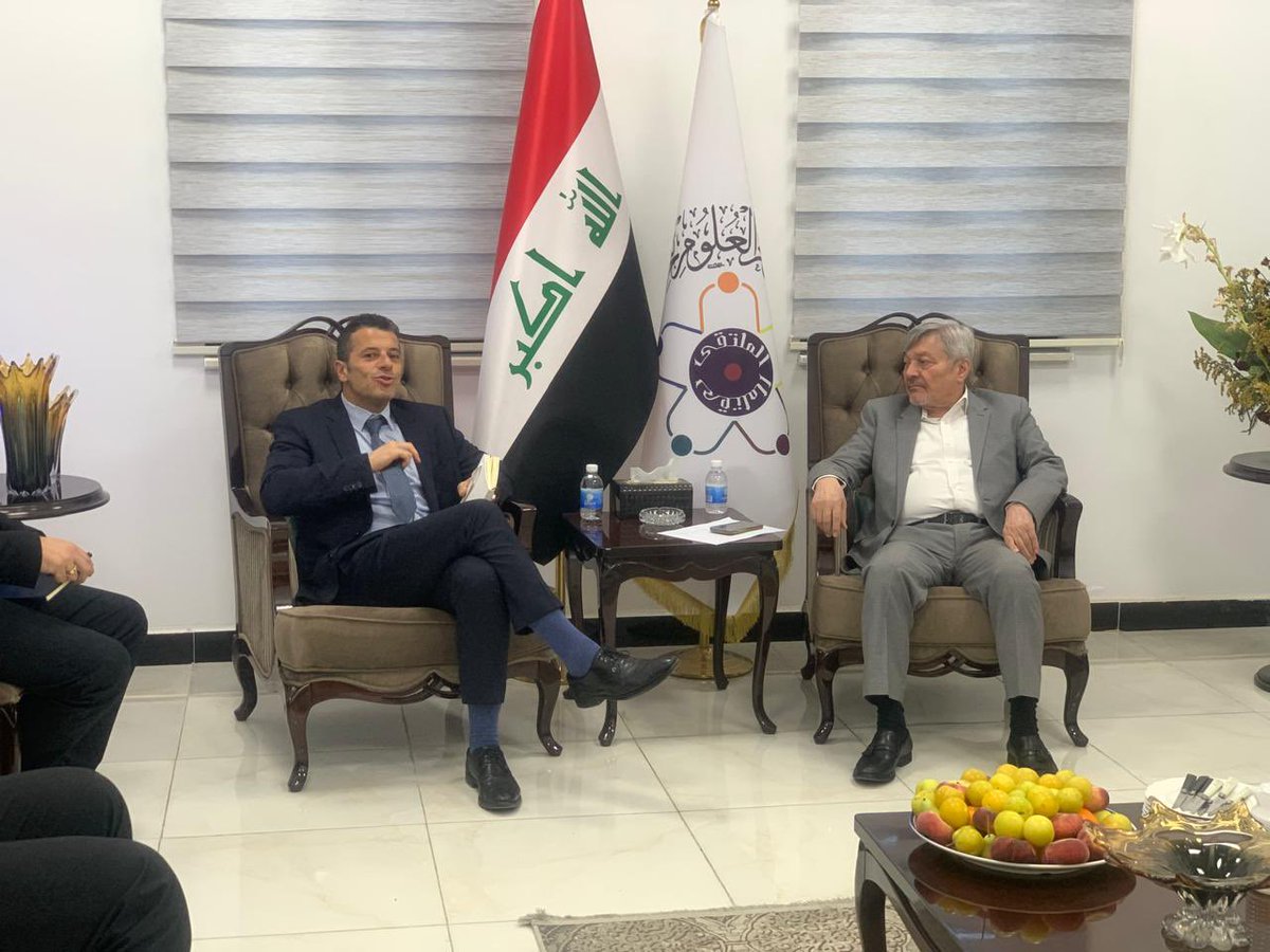 BahrAlolomForum's tweet image. We welcomed UNESCO’s new Representative to Iraq, Dr Alexandros Makarigakis, where we had a fruitful discussion on our current and future projects and potential areas of collaboration in the fields of culture, heritage, attention to the marshlands and scientific applications to…