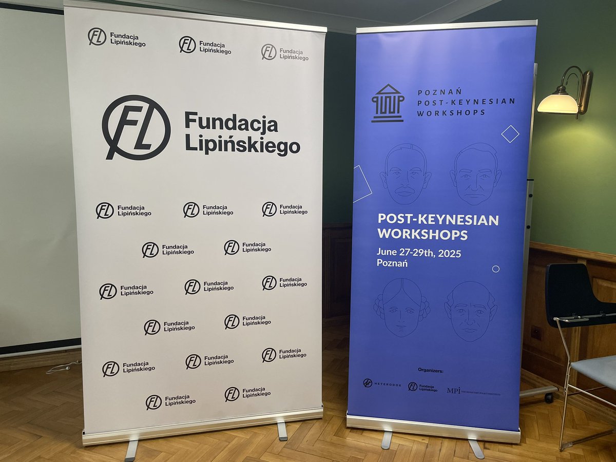 econ_pluralism's tweet image. And we are on! 1st edition of the Poznań Post-Keynesian Workshops 🏦📊👨🏫
Speakers: @Lprochon , Domenica Tropeano, Guillaume Vallet, Jalal Qanas
Organizers: Edward Lipiński Foundation, @ekon_heterodox and The Monetary Policy Institute😎
