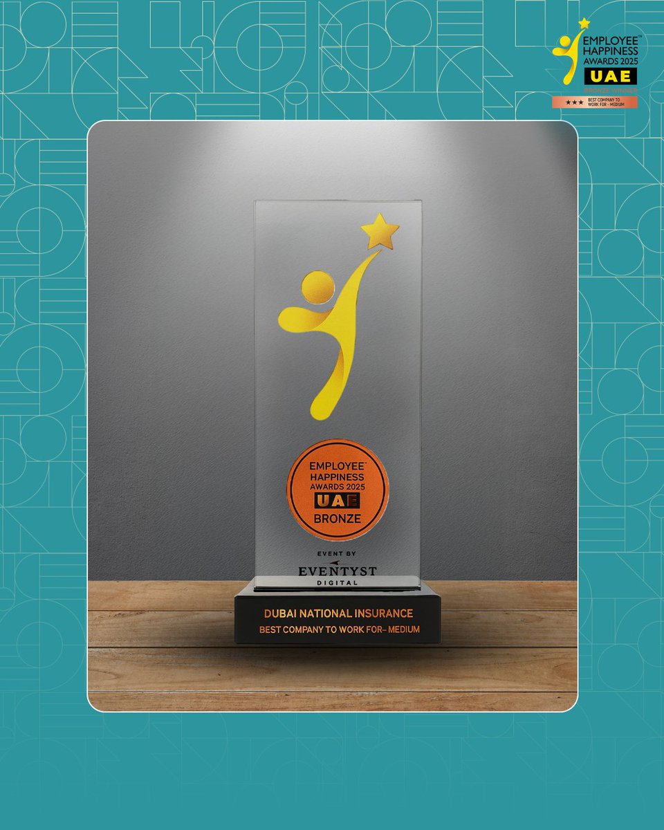 We’re proud to share that Dubai National Insurance has been awarded the Best Company to Work For at the Employee Happiness Awards 2025! 🏆✨

#DNI #DiscoverDNI #ProtectingWhatMatters #DubaiNationalInsurance #Dubai #Insurance #CelebratingSuccess