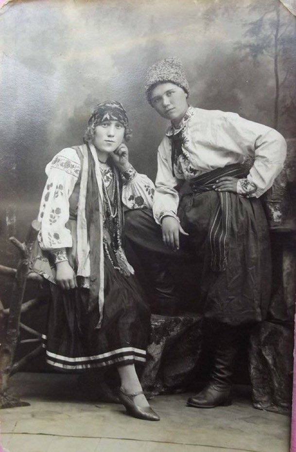 old photos of ukrainian women wearing men’s clothes have so much aura