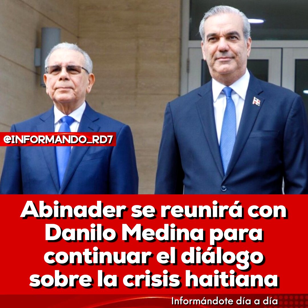 En el marco de los compromisos asumidos durante la reunión con los ex mandatarios en el Ministerio de Defensa, el presidente de la República, Abinader, visitará este jueves 26 de junio al ex gobernante Danilo Medina en la Casa Presidencial del PLD a las 10:30 de la mañana.