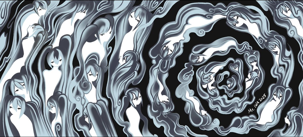 Into the vortex of this life of hole-dwelling #kikuo #illustration