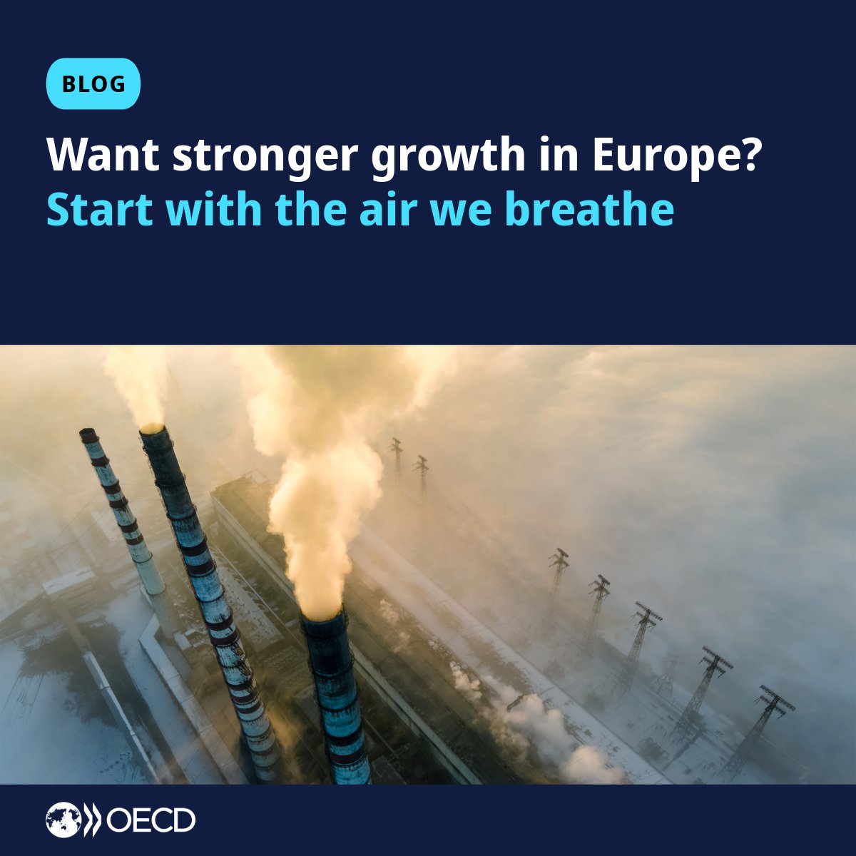 New OECD research reveals that #AirPollution reduces labour #productivity across Europe. Our blog looks at how even modest #AirQuality gains can boost productivity, details the impacts on different types of companies, and offers insights for policymakers: oe.cd/66r