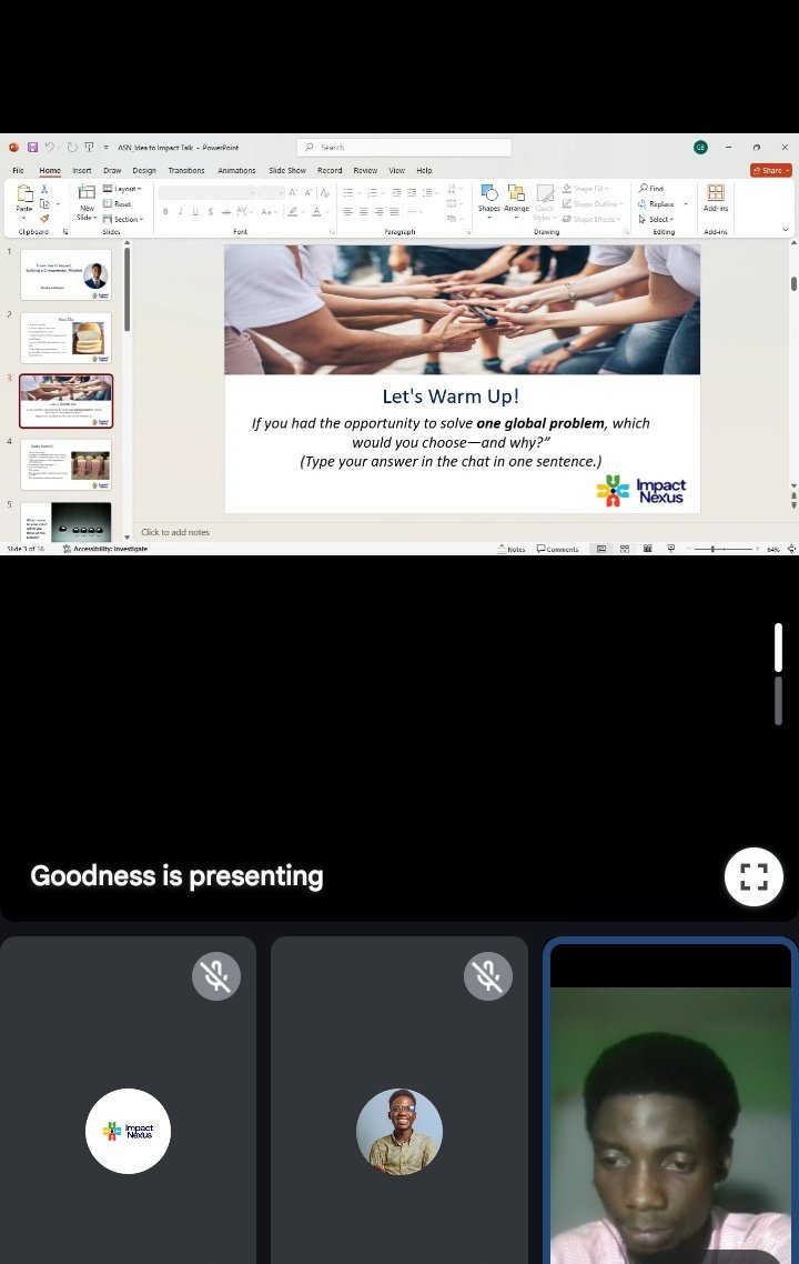 impactnexus01's tweet photo. From idea to impact—you need the right mindset to lead change. 🔥
At our June webinar, Goodness Balogun  dropped gems on building a changemaker minds
Here are a few powerful takeaways. 
#ImpactNexus #IdeaToImpact https://t.co/xgiggstrGa