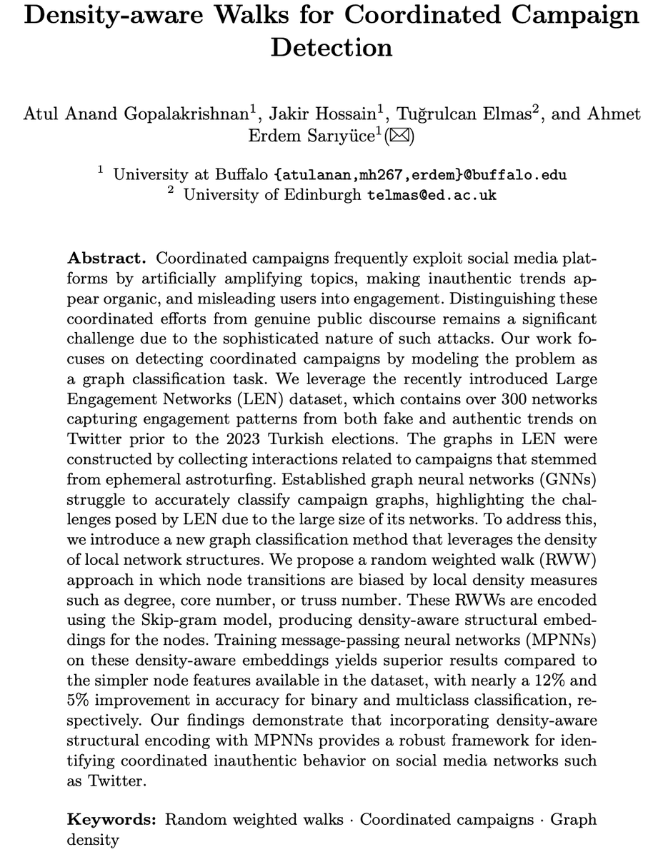 How to tell if a trending slogan is a coordinated campaign?
We present a new campaign dataset &amp; detection method in Large Engagement Networks for Classifying Coordinated Campaigns and Organic Twitter Trends @ICWSM &amp; Density-aware Walks for Coordinated Campaign Detection <a href="/ECMLPKDD/">ECML PKDD</a>
