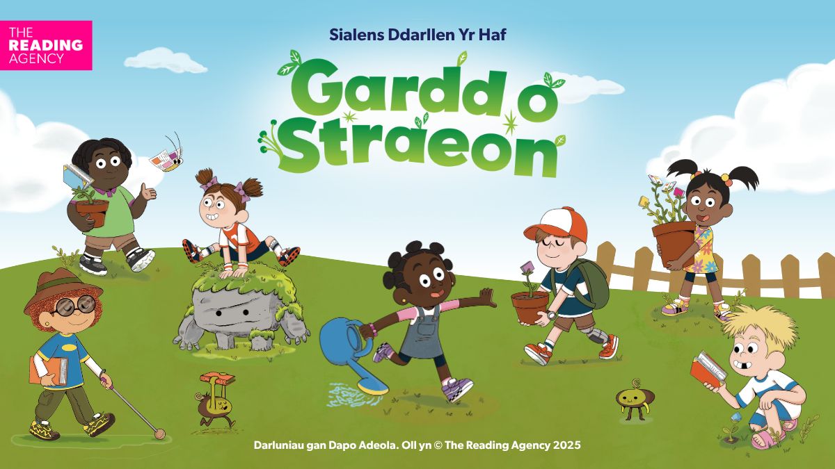 Mae llyfrgelloedd ledled Cymru yn gyffrous i gymryd rhan yn Sialens Ddarllen yr Haf eleni – Gardd o Straeon! O'r 5ed o Orffennaf ymlaen, gall plant 4-11 oed ymweld â'u llyfrgell ac ymuno ar daith hudolus yn dathlu'r celfyddydau creadigol ac adrodd straeon. sialensddarllenyrhaf.org.uk