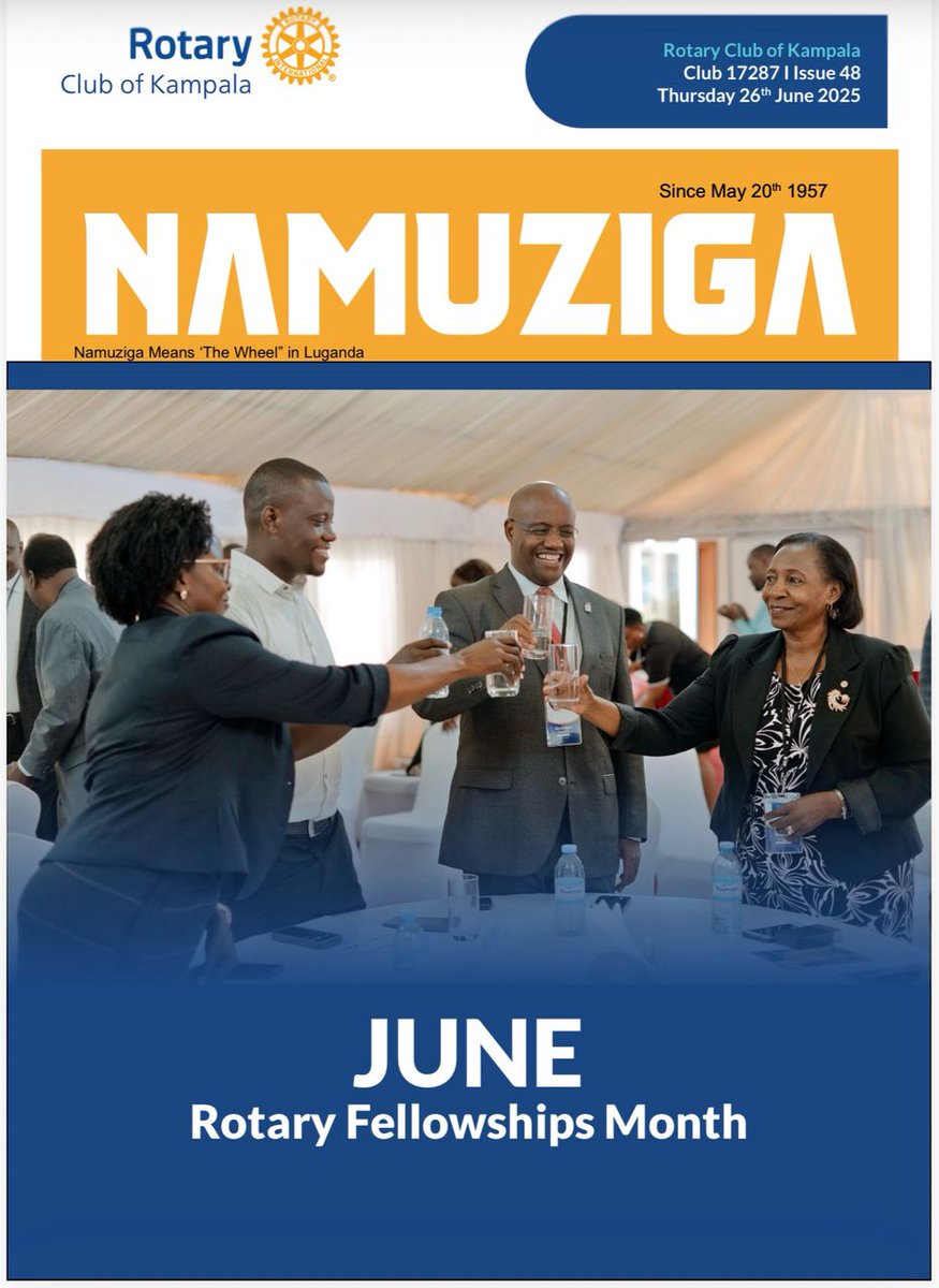 KampalaRotary's tweet image. ๐ The Namuziga Newsletter โ Issue 48 is out now!
A powerful wrap-up of a magical Rotary year filled with impact, fellowship, and growth.
๐ Download here: drive.google.com/file/d/1orcgfZโฆ