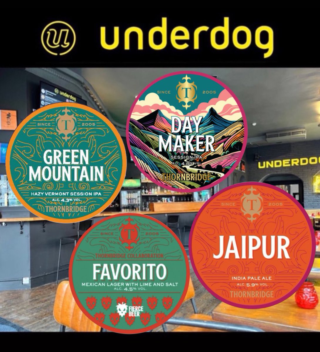 Hey, Friends!! A little Thursday Thornbridge TTO for you!! All Thornbridge pints €6.00 all evening!! Tell all your mates!
Doors open at 5 today… chat shortly!!
 #ThornbridgeThursday