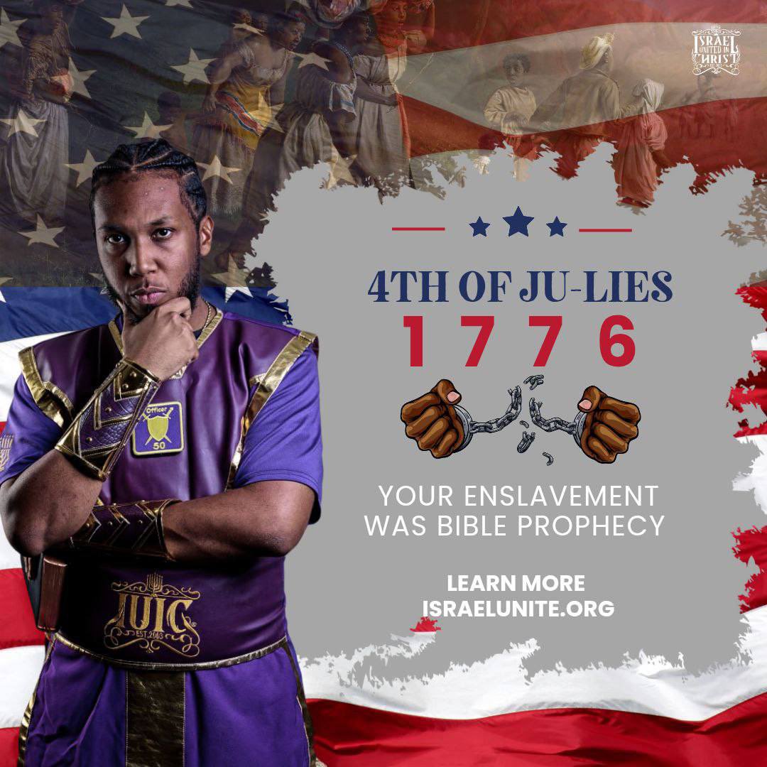 IUICMISSISSIPPI's tweet photo. The children of Israel were still slaves on America’s so-called Independence Day. While they celebrated freedom, we were still in chains. 📖 Deuteronomy 28:68 proves it. https://t.co/PutGx5imK4