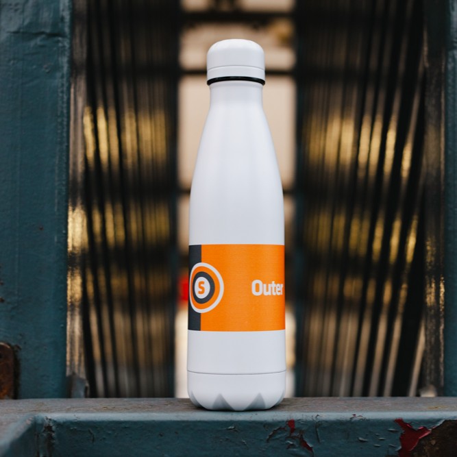 Stay hydrated on the go with our Inner Outer water bottle 🤩💦  

Purchase from Riverside Museum or online here &gt; bit.ly/3Crmp57

#SubwayMerch #GlasgowSubway
