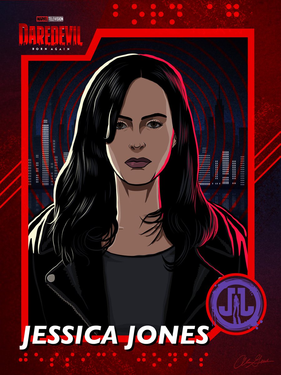 Here’s a new #digitalart tribute of <a href="/Krystenritter/">krysten ritter</a> as <a href="/JessicaJones/">Jessica Jones</a> returning in <a href="/MarvelStudios/">Marvel Studios</a> <a href="/Daredevil/">Daredevil</a> #bornagain 

#tradingcard tribute on #iPadProart #adobeillustrator so much fun!😃 #DaredevilBornAgain <a href="/TheNewtonBros/">The Newton Brothers</a> #daredevilart #comics #JessicaJones #fanart #marvel