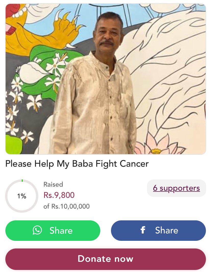 tfwfix's tweet image. hi everyone, a dear friend's father is fighting cancer right now but the treatment cost is way too much for their family to bear and it would be really helpful if you're able to donate and if you cannot then, please share, it would mean a lot!! m-lp.co/vinaykri-4?utm…