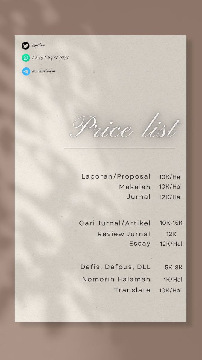 OPEN JOKIII TUGAS SEKOLAH DAN KULIAAAHH!!! #zonauang #jokitugas #jokippt #jokiposter #jokitulis #jokimakalah