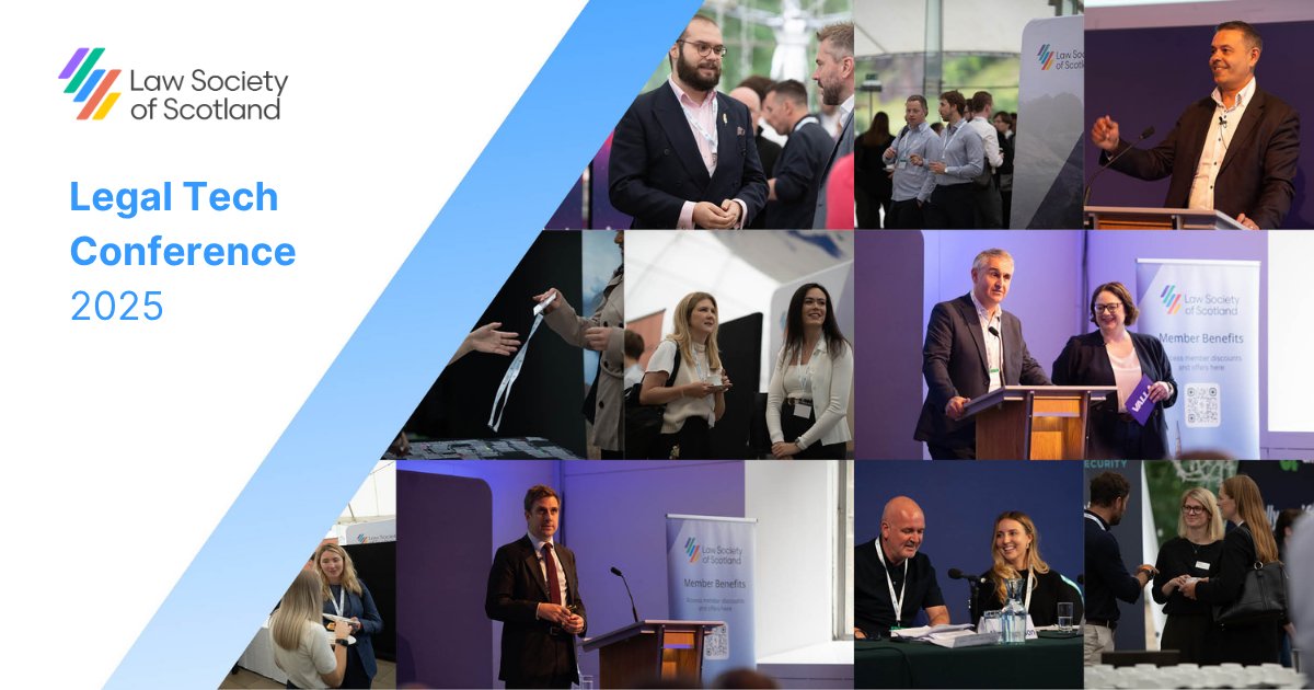 Lawscot's tweet image. Earlier this week, we wrapped up our most successful Legal Technology Conference yet! 🚀
With over 700 delegates joining us here in Edinburgh and online, LawscotTech Advisory Board members Aleks Tomczyk and Danae Shell co-chaired a day of conversation on technology adoption,…
