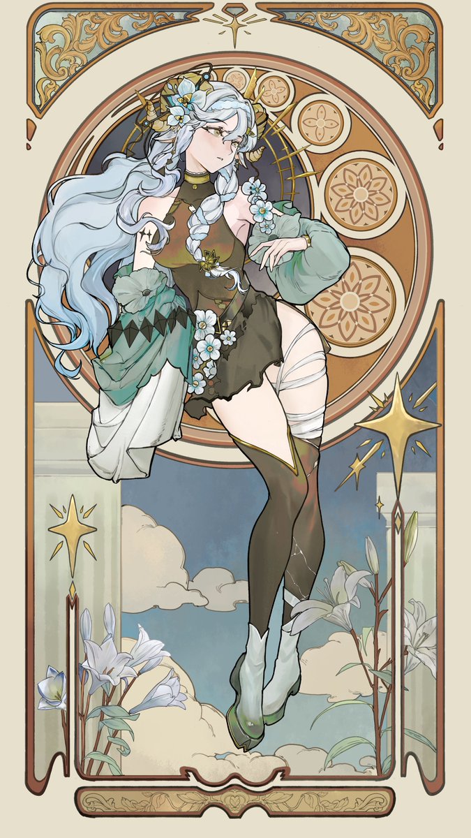 #LineArt #ArtCommissio  Does anyone like my art style? Why isn't my artwork getting any attention? Could you guys tell me which coloring style works better?