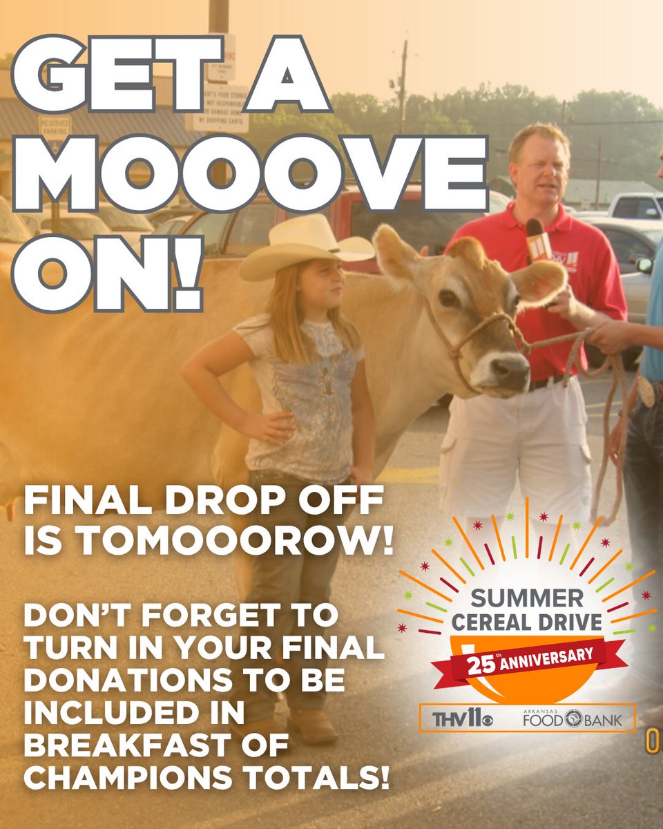 We are so excited to welcome to our Little Rock campus for Final Drop-Off from 9am-1pm on Friday, June 27th. Our friends @thv11 will be doing a live coverage of the event, so make sure you come say hi to Tom! RSVP here: forms.cloud.microsoft/r/zXhzphxZ8i