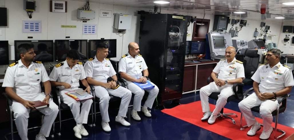 National Hydrographic Office (@in_nho_dehradun) on Twitter photo RAdm Peush Pawsey, Jt Chief Hydrographer, visited #INSNirdeshak, #INSSandhayak, #INSJamuna, HSU & NCD at <a href="/IN_HQENC/">Eastern Naval Command 🇮🇳</a>. He reviewed hydrographic ops, progress of surveys and interacted with ship’s officers and men lauding their performance. RAdm Peush Pawsey, Jt Chief Hydrographer, visited #INSNirdeshak, #INSSandhayak, #INSJamuna, HSU & NCD at <a href="/IN_HQENC/">Eastern Naval Command 🇮🇳</a>. He reviewed hydrographic ops, progress of surveys and interacted with ship’s officers and men lauding their performance.