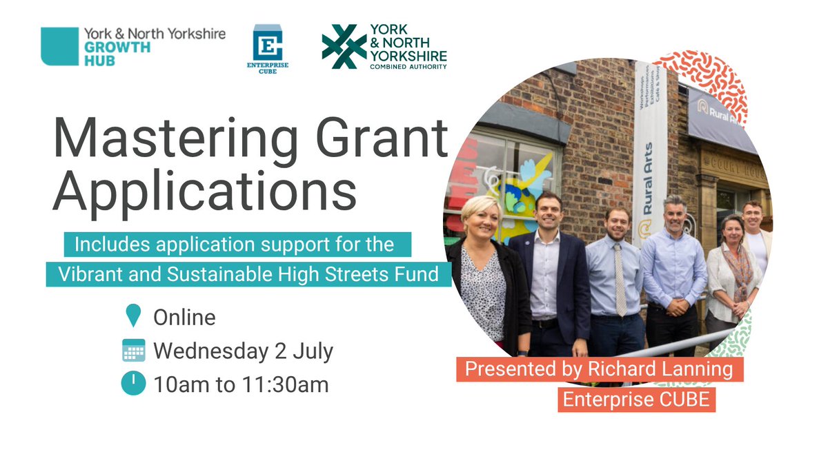 Mastering Grant Applications 📝 Online, Wednesday 2 July, 10:00am to 11:30am

This webinar will guide you through each stage of the grant process, from selecting the right fund and planning your bid, to creating a compelling application.

Sign up now: eu1.hubs.ly/H0lhZm00