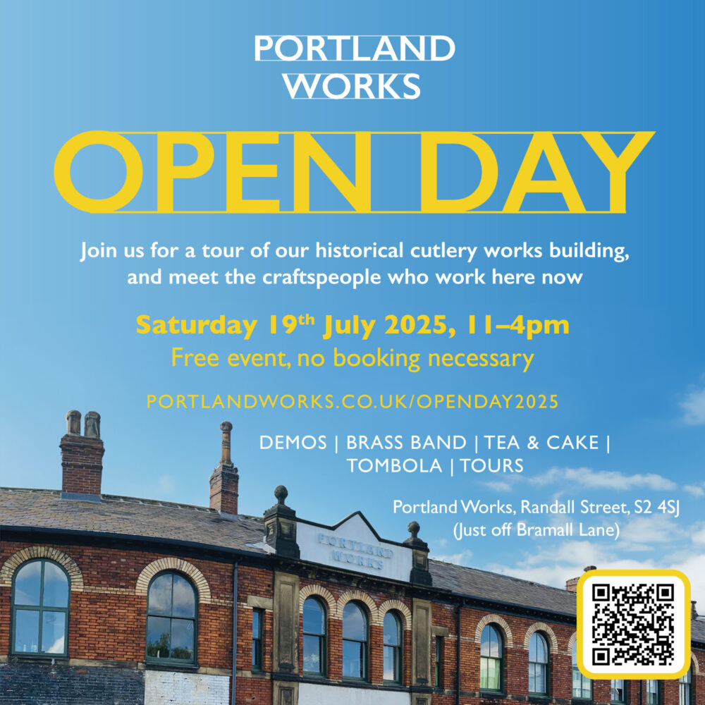 Now Then Magazine (@nowthenmag) on Twitter photo 👋 19th July - Don't miss <a href="/PortlandWorks/">Portland Works</a>' Annual Open Day!
Take a free tour of this historic former cutlery factory, and meet the craftspeople who work there today. ✨
No booking necessary, find out more here: loom.ly/4jeyUyM 👋 19th July - Don't miss <a href="/PortlandWorks/">Portland Works</a>' Annual Open Day!
Take a free tour of this historic former cutlery factory, and meet the craftspeople who work there today. ✨
No booking necessary, find out more here: loom.ly/4jeyUyM